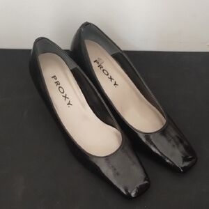 Proxy Glossy Black Heels